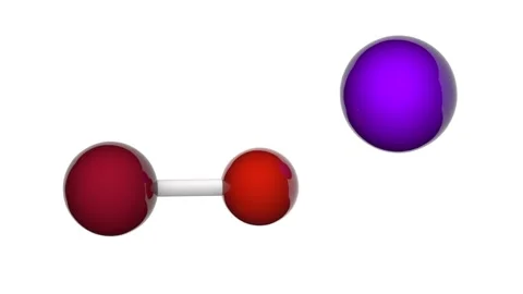 Sodium hypobromite (NaBrO). Seamless loop. White background. Stock Footage 153802997