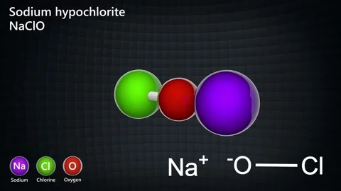 Sodium hypochlorite (NaOCl). Seamless loop. Stock Footage 153803008