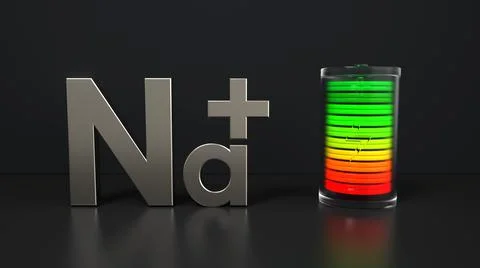 Sodium Ion Battery Stock Illustration