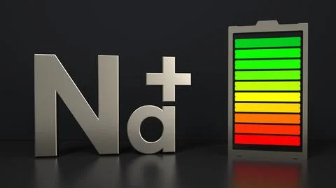 Sodium Ion Battery Stock Illustration