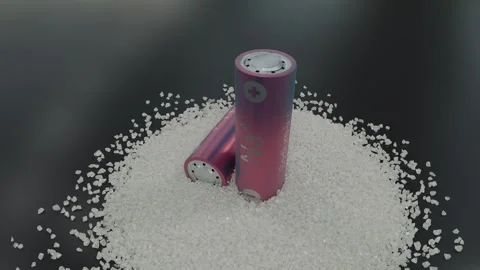 Sodium Ion battery storage, Emerging battery technology. Stock Footage 262806086