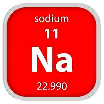 Sodium material sign Foto stock