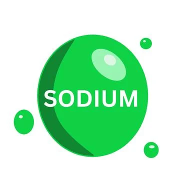 Sodium molecule representation rd color substance  molecule compound  - 1 Stock Illustration