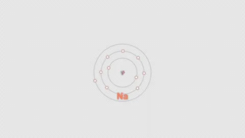 Sodium Na Bohr Atom Model Clean No Text Animation Video Overlay Alpha 4K 動画素材 339371532