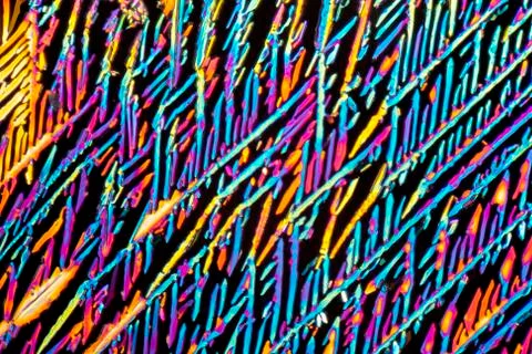 Sodium nitrate microcrystals Stock Photos