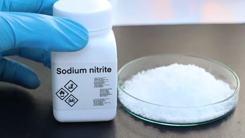Sodium nitrite in bottle Stock Footage 227707651