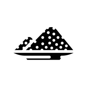 Sodium nitrite glyph icon vector illustration black Stock Illustration