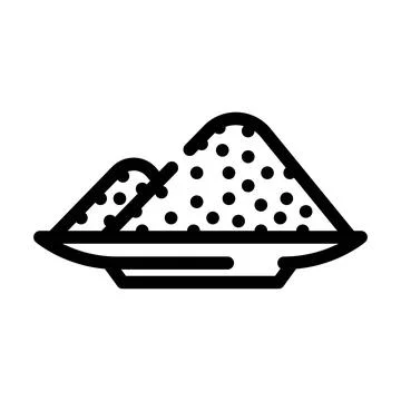 Sodium nitrite line icon vector illustration black Stock Illustration