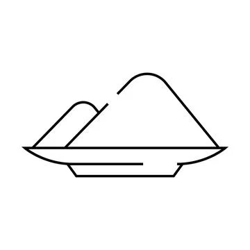 Sodium nitrite line icon vector illustration black Stock Illustration