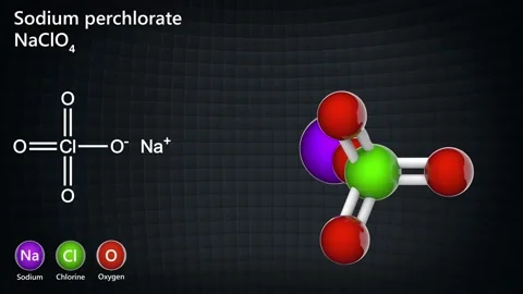 Sodium perchlorate (NaClO4). Seamless loop. Stock Footage 153803016