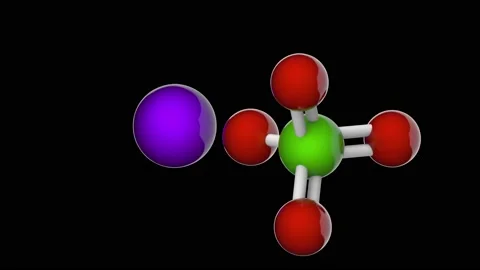 Sodium perchlorate (NaClO4). Seamless loop. RGB + Alpha (Transparent) channel. Video stock 153803019