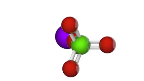 Sodium perchlorate (NaClO4). Seamless loop. White background Video stock 153803020