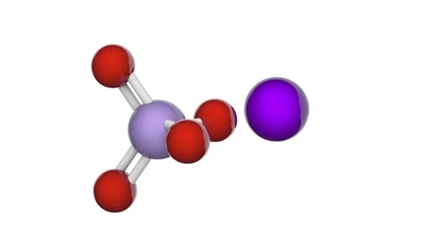 Sodium permanganate (NaMnO4). Seamless loop. White background Stock Footage 153839885