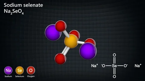 Sodium selenate  (Na2SeO4). Seamless loop. Stock Footage 153663378