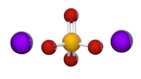 Sodium selenate (Na2SeO4). Seamless loop. White background. Stock Footage 153663389