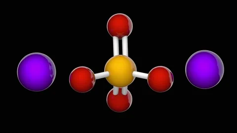 Sodium selenate (Na2SeO4). Seamless loop. RGB + Alpha (Transparent) channel. Stock Footage 153663393