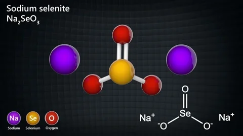 Sodium selenite (Na2SeO3). Seamless loop. Stock Footage 153663364