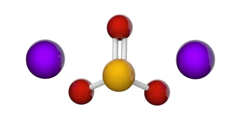 Sodium selenite (Na2SeO3). Seamless loop. White background. Stock Footage 153663375