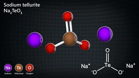 Sodium tellurite (Na2TeO3). Seamless loop. Stock Footage 153663400