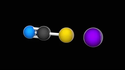 Sodium thiocyanate (NaSCN). Seamless loop. RGB + Alpha (Transparent) channel. Stock Footage 153894655