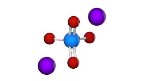 Sodium tungstate (Na2WO4). Seamless loop. White background. Stock Footage 153802962