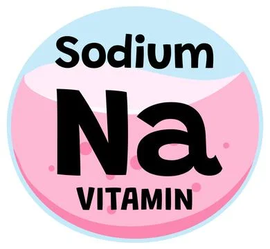 Sodium Vitamin Icon in Bold Vector Style Stock Illustration