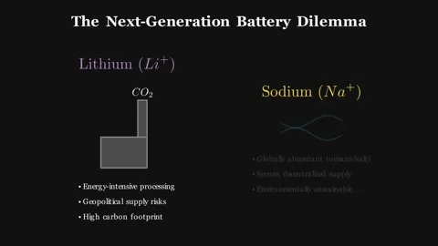 Sodium Vs Lithium - The next-generation battery dilemma Vídeo Stock 341789642