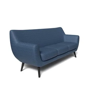 Sofa 3D Render Isolated In White Background Stock Illustration