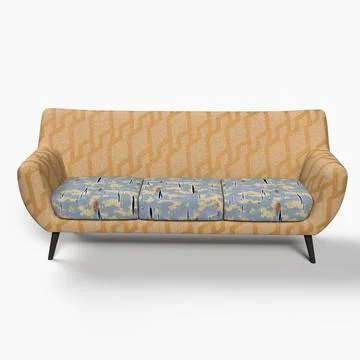 Sofa 3D Render Isolated In White Background Stock Illustration