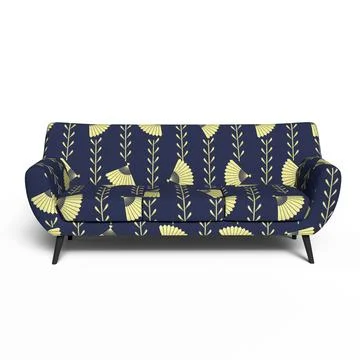 Sofa 3D Render Isolated In White Background Stock Illustration