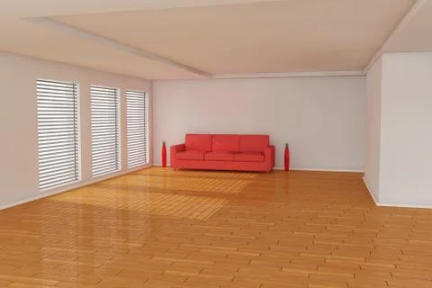 Sofa 3d rendering Stock Illustration