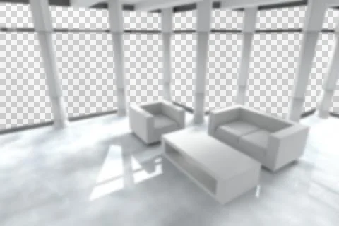 Sofa and table at lobby Stock Illustration