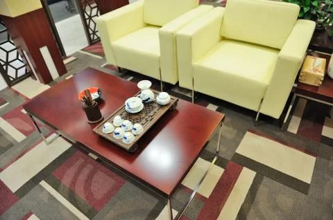 Sofa and teatable Stock Photos