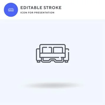 Sofa Bed icon vector, filled flat sign, solid pictogram isolated on white, logo Stock Illustration