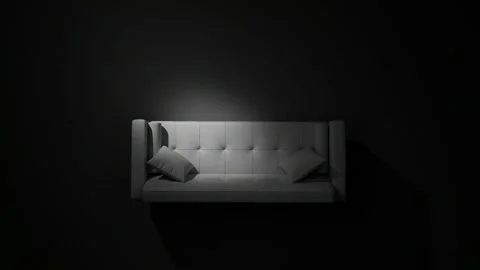 Sofa on a black background Stock Footage 196277988