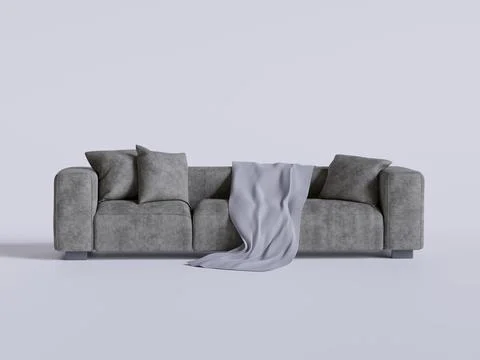 Sofa with a blanket Stock-Illustration