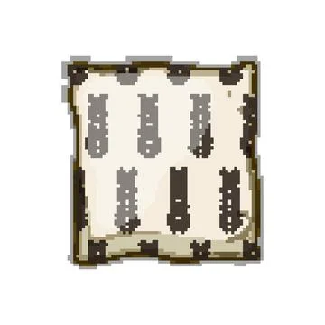 Sofa boho pillow pixel art vector illustration Illustrazione stock