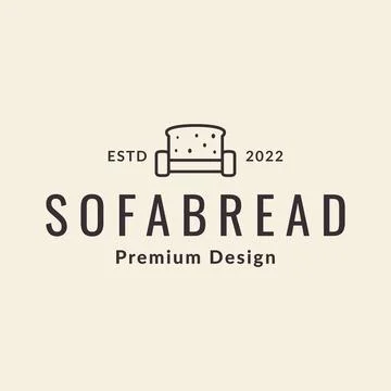 Sofa bread hipster logo design, vector graphic symbol icon illustration cre.. Stock Illustration