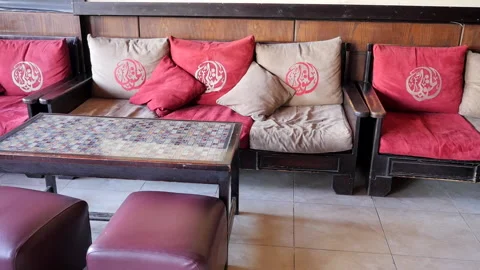 Sofa in The Cafe Stock Footage 130383576