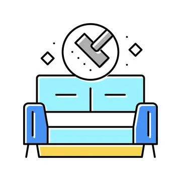 Sofa cleaning color icon vector illustration Stock Illustration