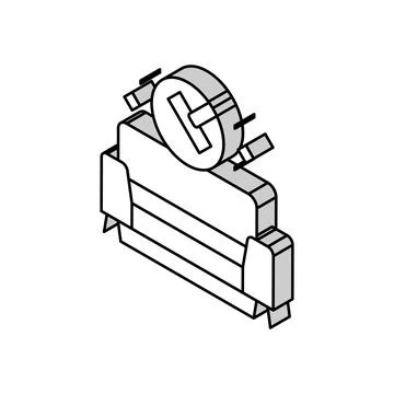 Sofa cleaning isometric icon vector illustration Stock Illustration