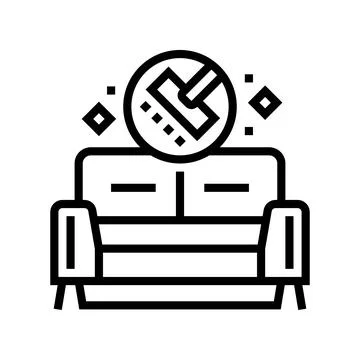 Sofa cleaning line icon vector illustration Stock Illustration