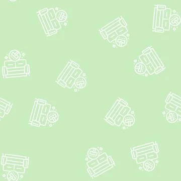 Sofa cleaning line seamless pattern Stock Illustration