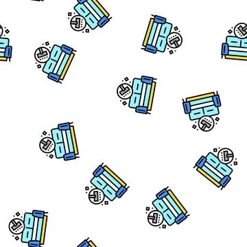 Sofa cleaning vector seamless pattern Stock Illustration