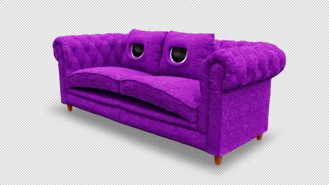 Sofa Colored Character Looped Alpha Channel Stock Footage 231626515