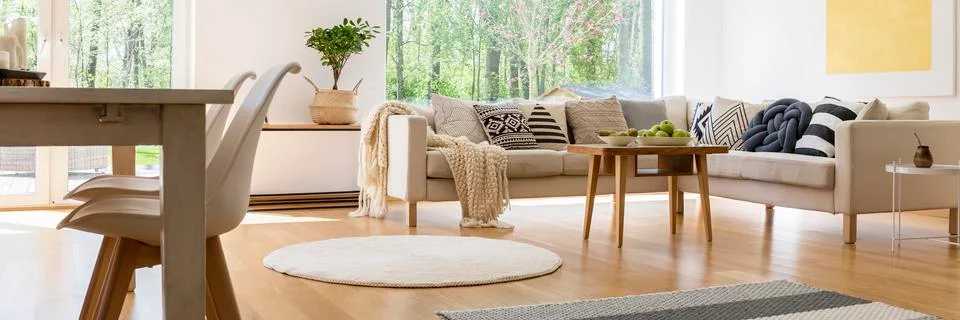 Sofa with cushions Stock-Fotos