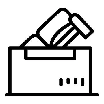 Sofa delivery icon outline vector. House relocation Illustrazione stock