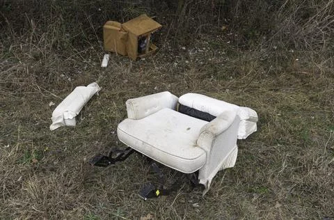 Sofa Dumping Stock Photos