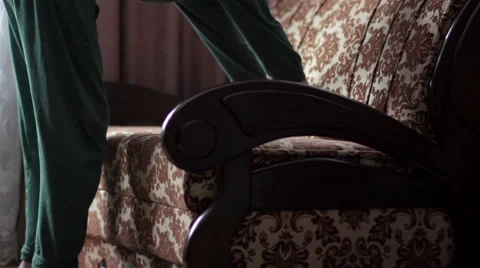 Sofa expansion in bed Stock Footage 60609091