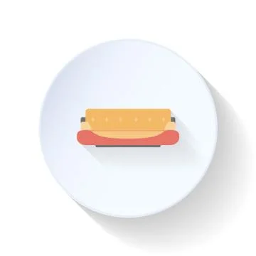 Sofa flat icon Stock Illustration